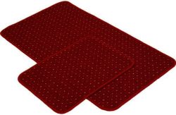 Pindot Wine Runner 100cm x 57cm and Doormat Set